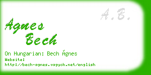 agnes bech business card