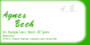 agnes bech business card